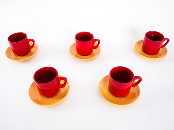 Image 1 of Set of ceramic mugs, Italian design, 1980s, made in Italy