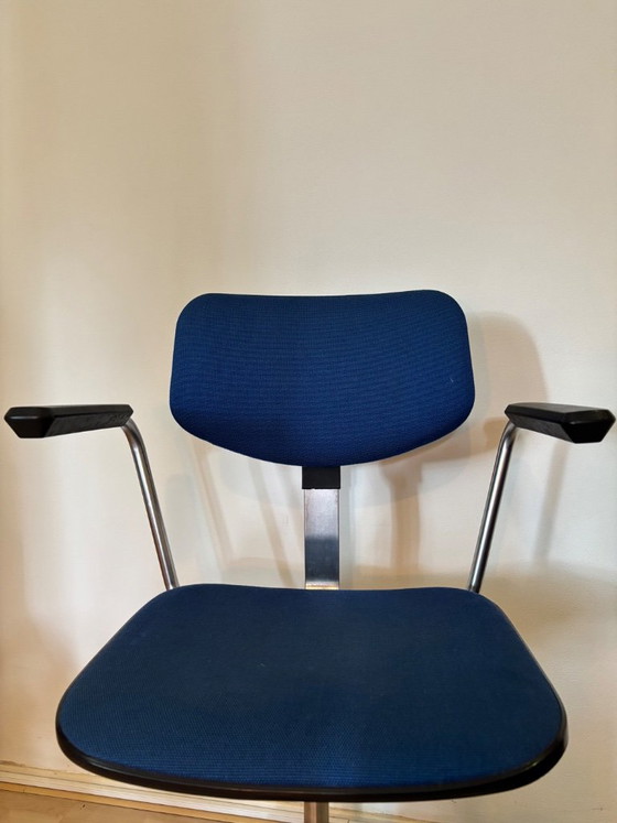Chaise de Machine à Écrire/Chaise de Bureau Vintage Gispen G12 2740 – Chaises de bureau, rvs, Textile (photo 2 of 11)