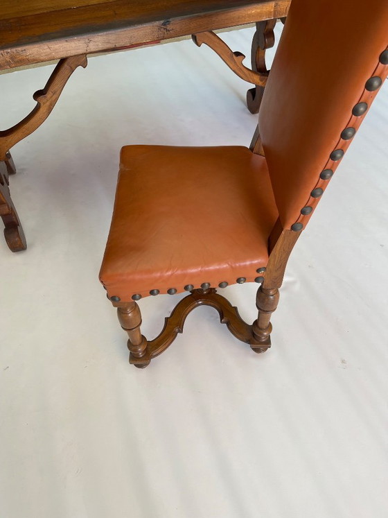 Set da pranzo degli anni '60 di provenienza italiana, realizzato in legno massello di noce. – Wood, Vintage (photo 8 of 16)