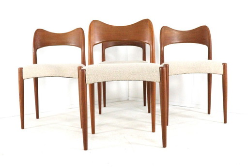 Set 4 Arne Hovmand Olsen voor Kold Mogens stoelen vintage nieuw gestoffeerd 