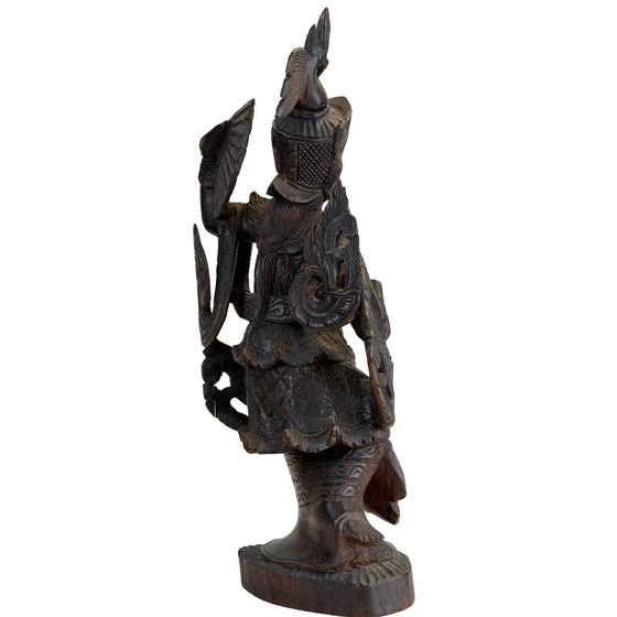 Kinnari antiguo, Birmania (Myanmar), estilo Mandalay, ca. 1880–1920 Teca maciza tallada a mano Antigüedad (photo 3 of 9)