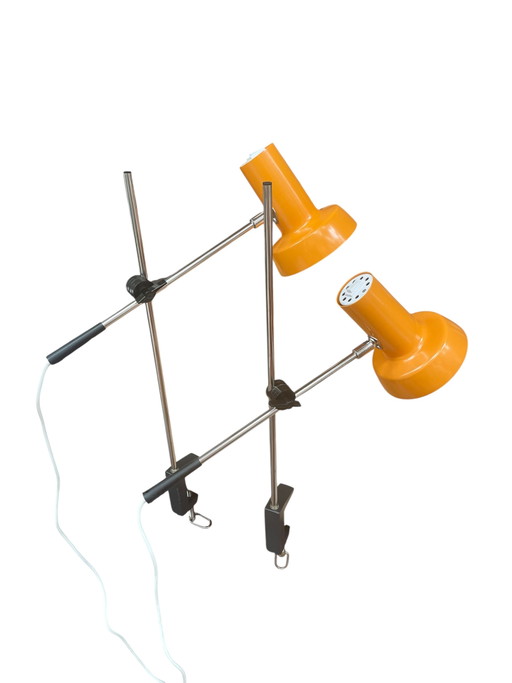 2 lampes de chevet/lampes en forme de canne à pêche, années 1970