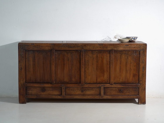 Buffet bas ancien en orme – Chine, circa 1950 – Iron (photo 40 of 40)