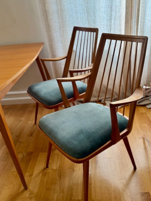 Mid Century Ensemble de salle à manger - Table à rallonge & 4 chaises, années 1960