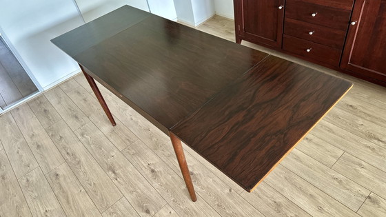 Image 1 of Classic vintage cherry wood dining table, extendable on two sides