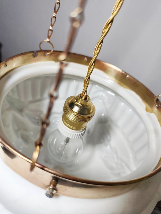 Image 1 of "Art Nouveau" ceiling lamp. Spain, 1930s.