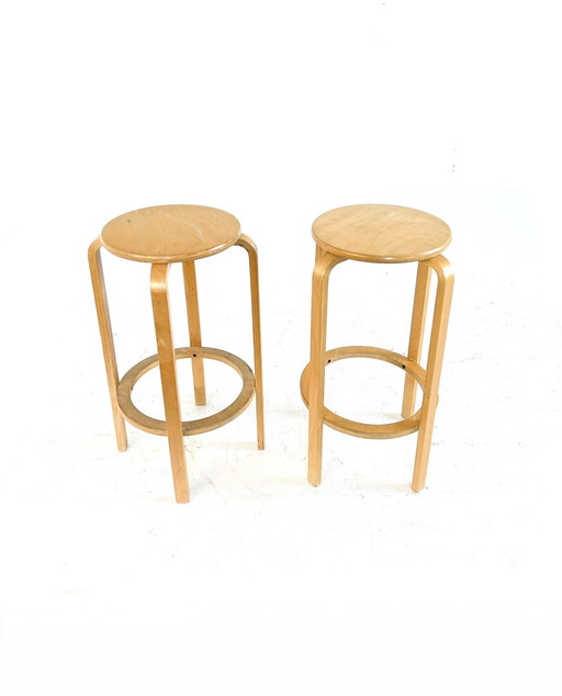 2x Vintage Plywood Barstool '80
