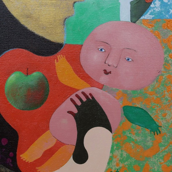 Image 1 of Peintures diptyques figuratives de Wouter Stips, Pays-Bas, années 2000