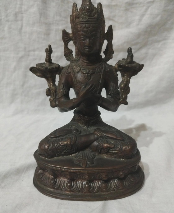Image 1 of Divinité bouddhiste himalayenne en geste mudra