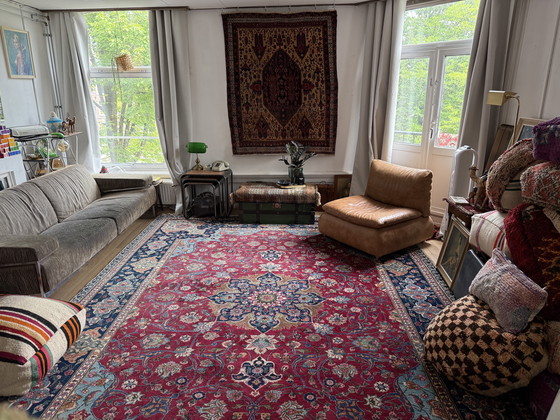 Image 1 of Tappeto unico Tabriz persiano - Rosso con accenti blu-verdi - circa 400 × 300 cm