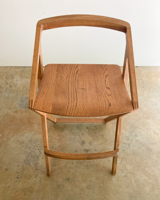 Image 1 of Tabouret de bar artisanal en bois