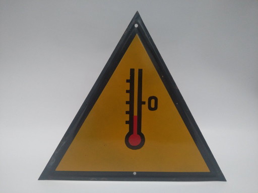 Vintage Enamel sign: cold