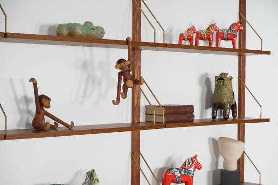 Image 1 of Estantería modular de teca, diseño danés, década de 1970, fabricada en Dinamarca.