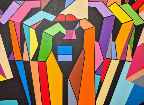 Image 1 of Desesperación - Cuadro abstracto de Franklin van Dam - Acrílico sobre MDF - Arte moderno