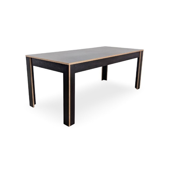 Image 1 of Designer dining table made from screen printing plates, custom-made by a carpenter