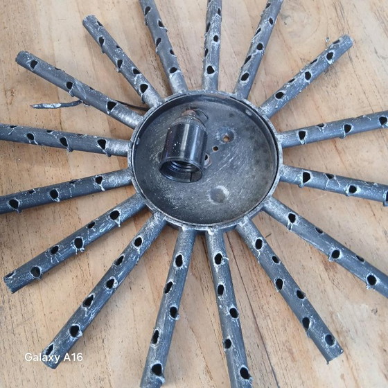 Image 1 of wandlamp plafondlamp vintage 1960 Murano Italië brutalistische zon vorm