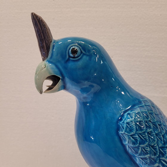 Image 1 of Escultura “Loro” En Porcelana Esmaltada, S. Xx – China