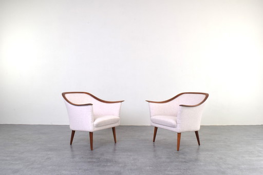 Poltrone Mid-Century in teak di Fredrik A. Kayser per Vatne Lenestolfabrikk, anni '60, set di 2