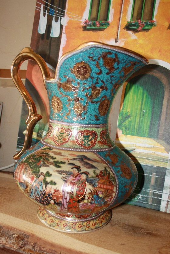 Image 1 of Satsuma vase in Asian style – hand-painted with gold decoration