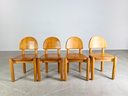 Lot de 4 chaises Rainer Daumiller Chaise Midcentury hêtre vintage
