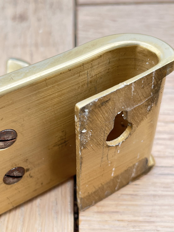 Image 1 of Kleiderständer aus goldfarbenem Aluminium