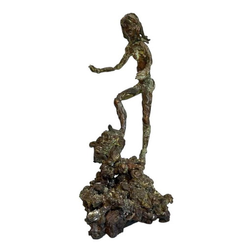 Léon de Pas, Sculpture de Nu Féminin, Années 1980, Bronze