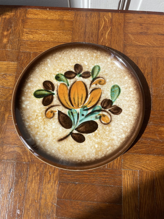 Image 1 of Set di 12 piatti da dessert o semi-zuppa Boch, collezione vintage La Louvière Corfou