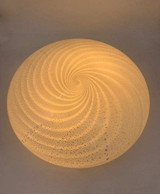 Image 1 of Murano glass ceiling light attributed to F3, restored, made in Italy, vintage