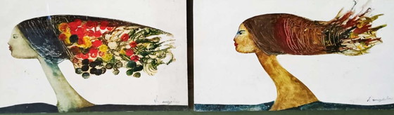 Image 1 of Antique painting from the Italian School, 1960s, signed by D'Angelo