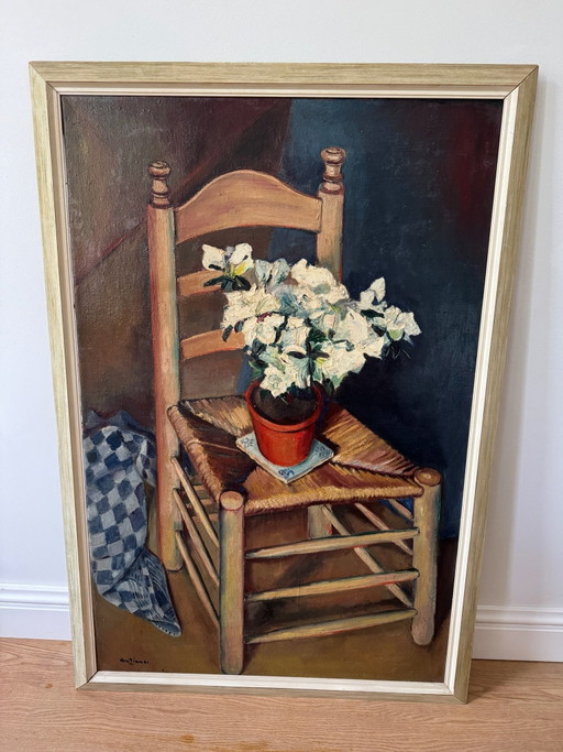 Hans Timmer (1912–1997) – Original Oil Painting, Floral Still Life
