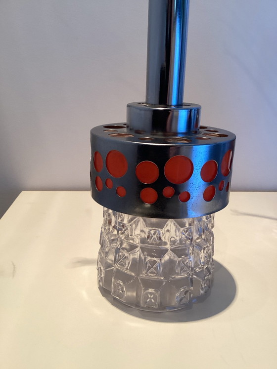 2x vintage Space Ace lamps – Massive, Pendant lamps, Glass, Metal (photo 2 of 5)