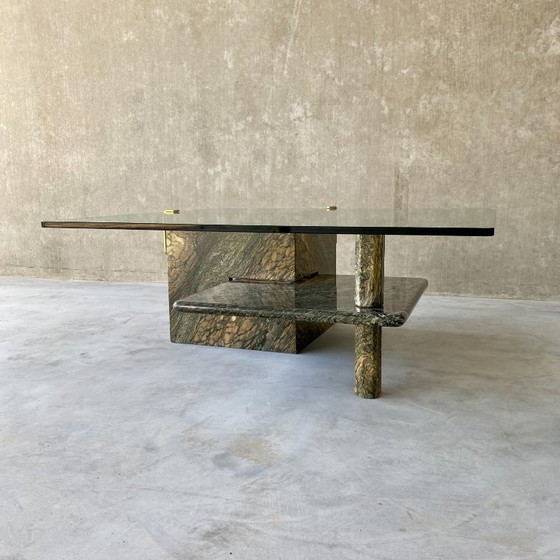 Image 1 of Large Sicilian Marble Italian Design Coffee Table