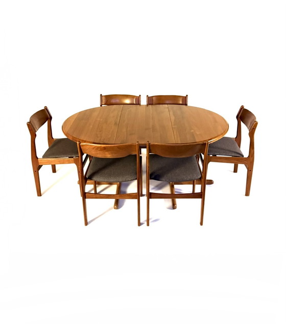 Image 1 of Table de salle à manger extensible vintage danoise, Juul Kristensen '70