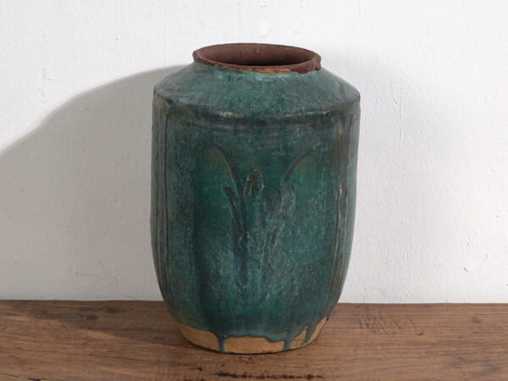 Antieke turquoise groene vaas (ca. 1820) #34 – Vazen, Ceramic (photo 30 of 40)