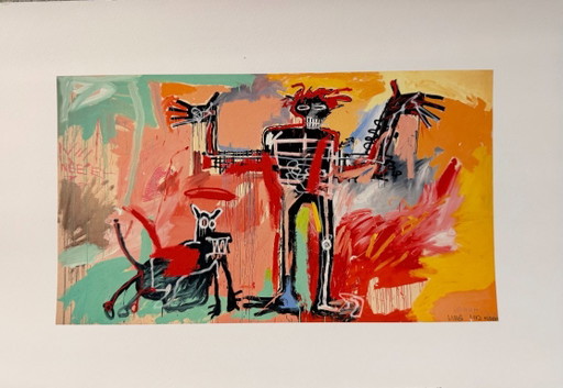 Jean-Michel Basquiat (1960-1988), Boy and a Johnnypump, 1982. Officially licensed by the Estate of Jean-Michel Basquiat a