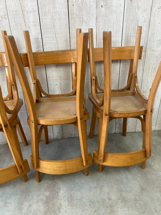 Set van 6 Baumann bistrostoelen – Eetkamerstoelen, Wood (photo 12 of 15)
