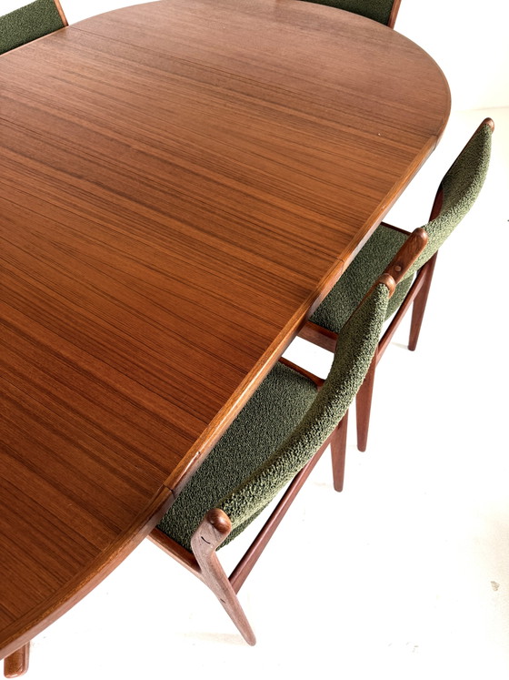 Vintage Extendable Danish Dining Table, Velje Møbelfabrik '60 – Velje Stolefabrik, Wood, Metal (photo 10 of 15)