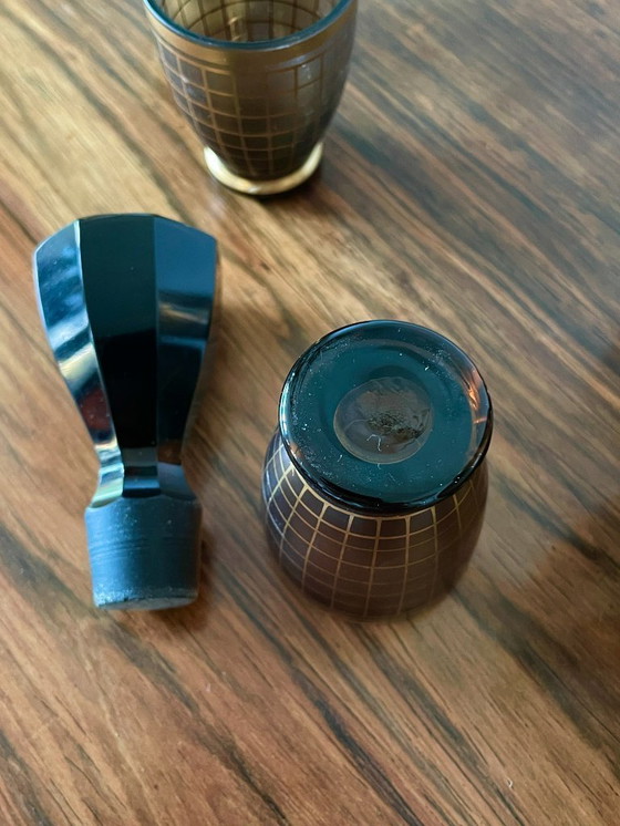 Image 1 of Prachtige Art Deco likeurkarafset uit de jaren 30