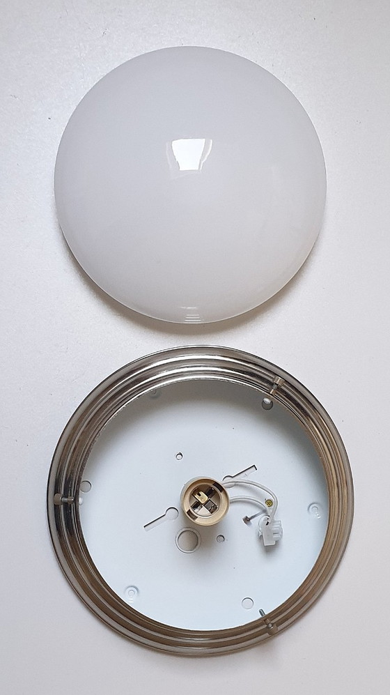 Image 1 of Art Deco style ceiling lamp opaline glass