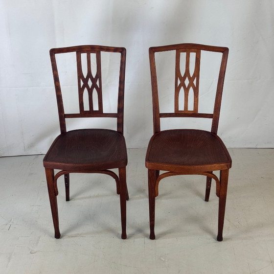 Image 1 of Paar Esszimmerstühle Modell 333 von Josef Hoffmann für Jacob & Josef Kohn, Wien, 1901