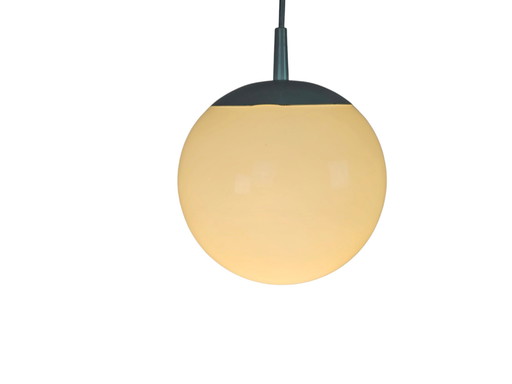Happy Lights - Lampe pendante vintage - Globe - Morning Mist - Verre opale - Métal - 70's
