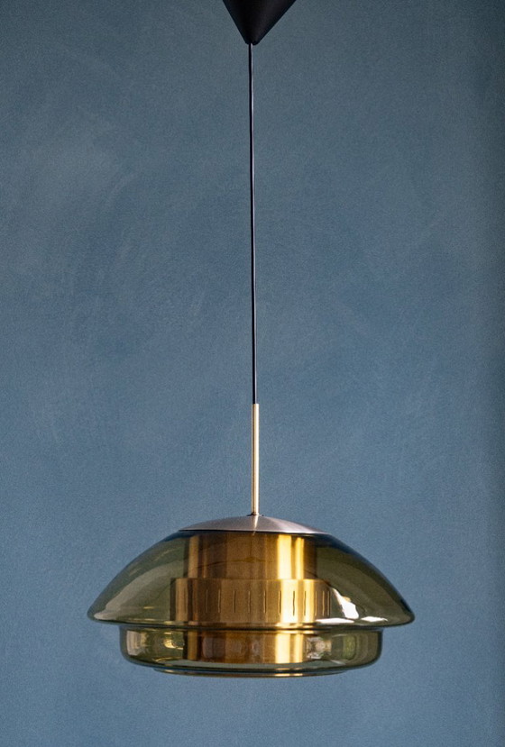 Image 1 of Dijkstra Space Age Pendelleuchte aus Glas