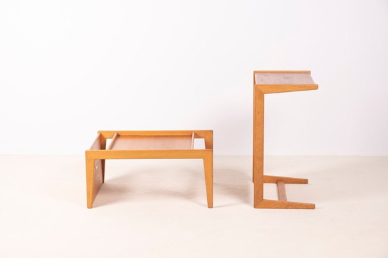 Image 1 of 2x Yngvar Sandström TrSide Tables Bedside Tables, 1960s Sweden