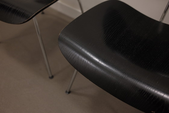 Image 1 of 4x Eames DCM Dining Stoelen Vitra Eetkamerstoelen