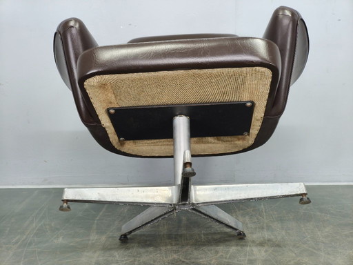 Sillón giratorio italiano Mobiltecnica Torino, década de 1960.