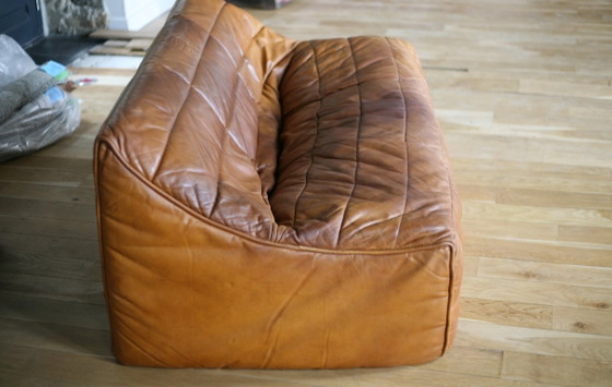 Canapé Ligne Roset, van Michel Ducaroy, model Anais, 1981 – 2 zitsbanken, Leer (photo 31 of 31)