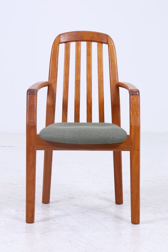 Image 1 of Sedia Dyrlund vintage in teak degli anni '60| poltrona mid-century anni '70 | sedia da cucina retrò #06-49