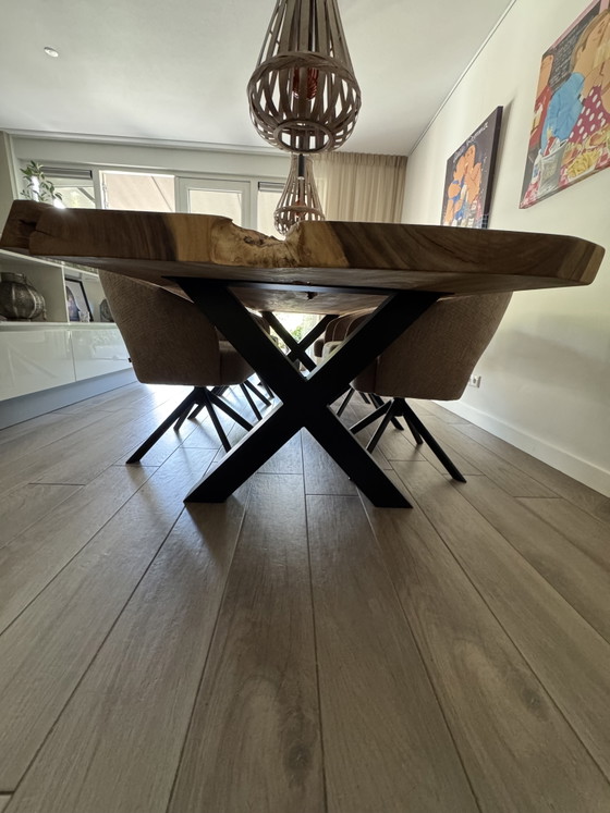 Unique 3-meter live edge table with a natural matte finish – Dining tables, Metal, Wood (photo 3 of 9)