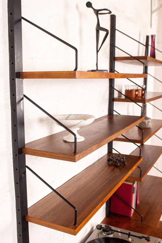 Poul Cadovius Shelving System Cado Royal Vintage Teak 60s – Shelving unit, Wood, Metal, Scandinavian (photo 11 of 16)