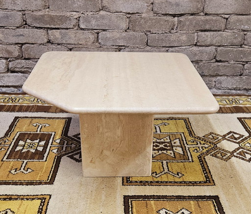 Travertine coffee table